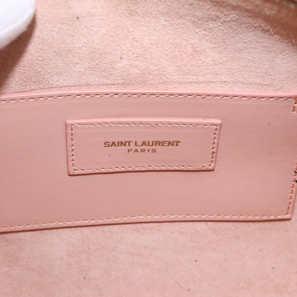 SAINT LAURENT Baby Duffel Hand Bag Leather Pink Gold 330958 Auth 164086V