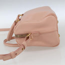 SAINT LAURENT Baby Duffel Hand Bag Leather Pink Gold 330958 Auth 164086V-3