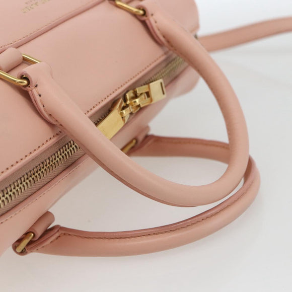 SAINT LAURENT Baby Duffel Hand Bag Leather Pink Gold 330958 Auth 164086V