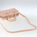 SAINT LAURENT Baby Duffel Hand Bag Leather Pink Gold 330958 Auth 164086V-9