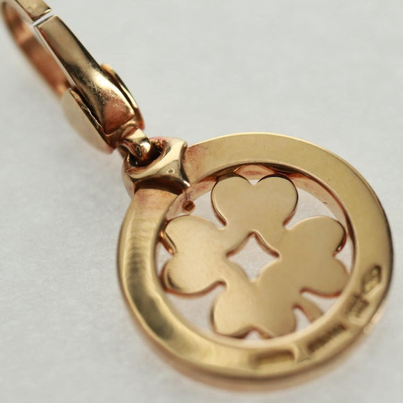 BVLGARI Yotsuba Pendant Top 18K Yellow Gold (750) Gold Auth 164094SM