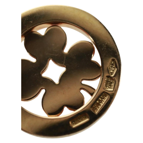 BVLGARI Yotsuba Pendant Top 18K Yellow Gold (750) Gold Auth 164094SM