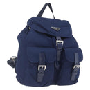 PRADA Backpack Nylon Navy Silver Auth 164098V-1
