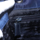 PRADA Backpack Nylon Navy Silver Auth 164098V-22