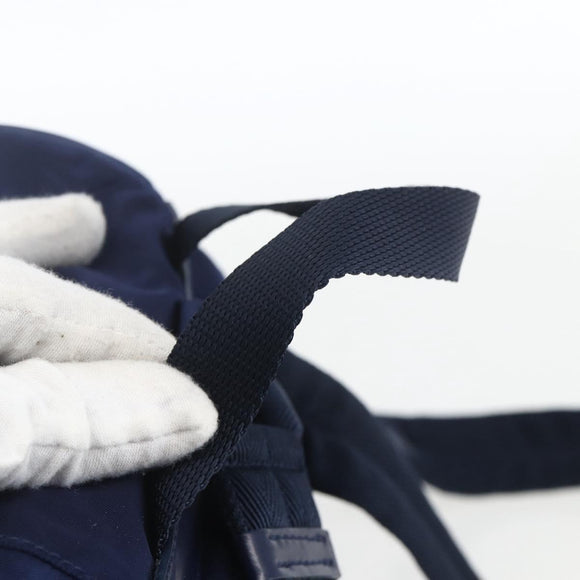 PRADA Backpack Nylon Navy Silver Auth 164098V