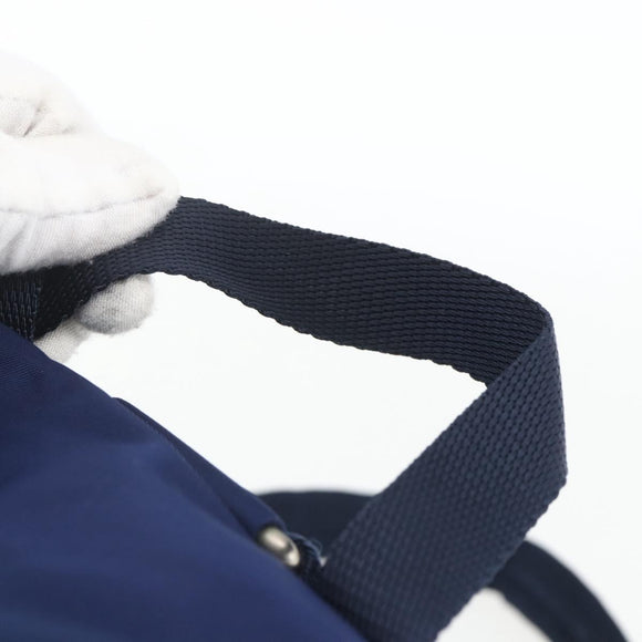 PRADA Backpack Nylon Navy Silver Auth 164098V