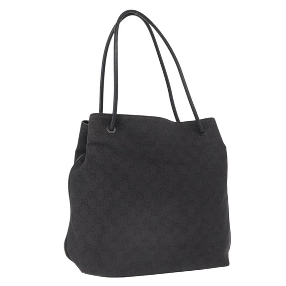 GUCCI GG Canvas Tote Bag Black 101341 Auth 164100