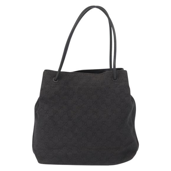 GUCCI GG Canvas Tote Bag Black 101341 Auth 164100