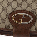 GUCCI GG Supreme Shoulder Bag PVC Beige Gold Auth 164102-17