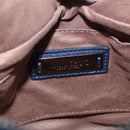 Jimmy Choo Studs Hand Bag Leather 2way Blue Silver Auth 164105-20