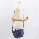 Jimmy Choo Studs Hand Bag Leather 2way Blue Silver Auth 164105-25