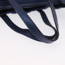 Jimmy Choo Studs Hand Bag Leather 2way Blue Silver Auth 164105-8