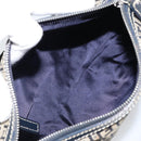 FENDI Zucchino Canvas Hand Bag Navy Silver Auth 164113-17