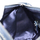 FENDI Zucchino Canvas Hand Bag Navy Silver Auth 164113-19