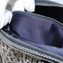 FENDI Zucchino Canvas Hand Bag Navy Silver Auth 164113-22