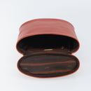 LOEWE Vanity Velazquez Hand Bag Leather Red Gold Auth 164114-10