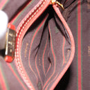 LOEWE Vanity Velazquez Hand Bag Leather Red Gold Auth 164114-22