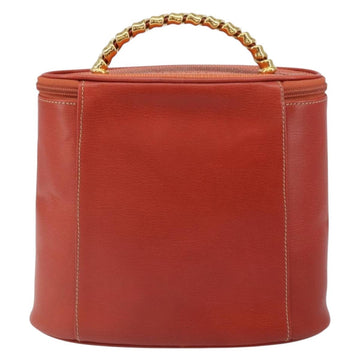 LOEWE Vanity Velazquez Hand Bag Leather Red Gold Auth 164114 - 0