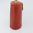 LOEWE Vanity Velazquez Hand Bag Leather Red Gold Auth 164114-3