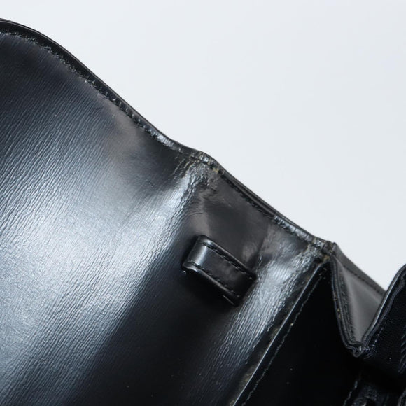 GIVENCHY Hand Bag Leather Black Auth 164116