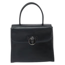 GIVENCHY Hand Bag Leather Black Auth 164116-2