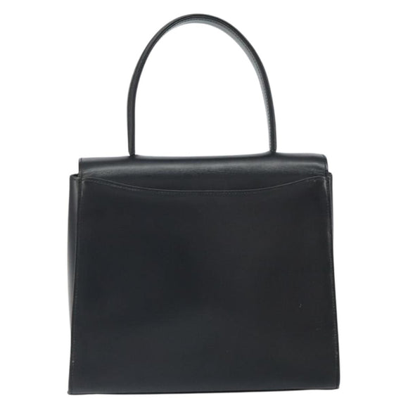 GIVENCHY Hand Bag Leather Black Auth 164116