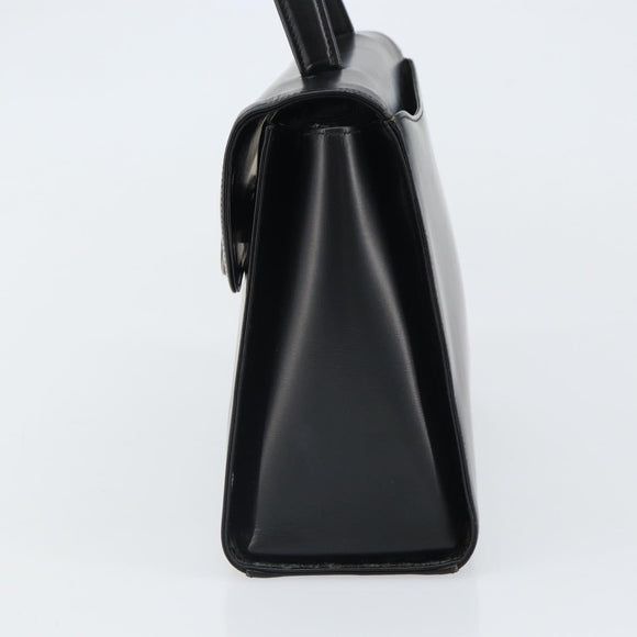 GIVENCHY Hand Bag Leather Black Auth 164116