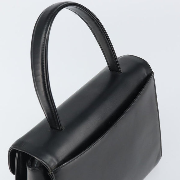 GIVENCHY Hand Bag Leather Black Auth 164116