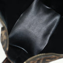 FENDI Zucca Canvas Vanity Hand Bag Black Brown Auth 164118V-17