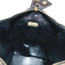 FENDI Zucca Canvas Vanity Hand Bag Black Brown Auth 164118V-18