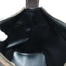 FENDI Zucca Canvas Vanity Hand Bag Black Brown Auth 164118V-19