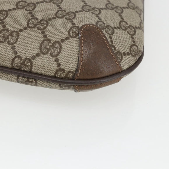 GUCCI GG Supreme Web Sherry Line Bag PVC Beige Gold 904 02 026 Auth 164122