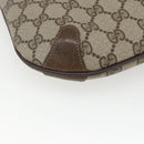 GUCCI GG Supreme Web Sherry Line Bag PVC Beige Gold 904 02 026 Auth 164122-11