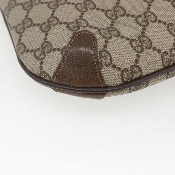 GUCCI GG Supreme Web Sherry Line Bag PVC Beige Gold 904 02 026 Auth 164122