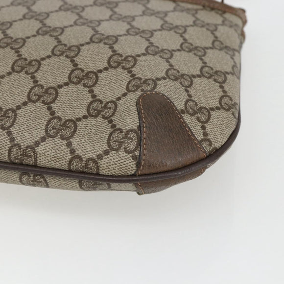 GUCCI GG Supreme Web Sherry Line Bag PVC Beige Gold 904 02 026 Auth 164122