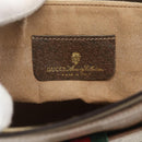 GUCCI GG Supreme Web Sherry Line Bag PVC Beige Gold 904 02 026 Auth 164122-15