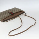 GUCCI GG Supreme Web Sherry Line Bag PVC Beige Gold 904 02 026 Auth 164122-7