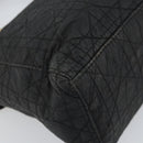 Christian Dior Lady Dior Canage Hand Bag Nylon Black Gold Auth 164124-16