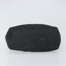 Christian Dior Lady Dior Canage Hand Bag Nylon Black Gold Auth 164124-5