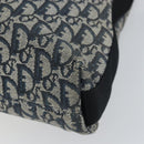 Christian Dior Trotter Canvas Shoulder Bag Navy Silver Auth 164126-12