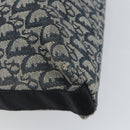 Christian Dior Trotter Canvas Shoulder Bag Navy Silver Auth 164126-13