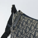 Christian Dior Trotter Canvas Shoulder Bag Navy Silver Auth 164126-14