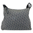 Christian Dior Trotter Canvas Shoulder Bag Navy Silver Auth 164126-2