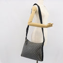 Christian Dior Trotter Canvas Shoulder Bag Navy Silver Auth 164126-23