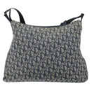 Christian Dior Trotter Canvas Shoulder Bag Navy Silver Auth 164126-3
