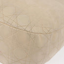 Christian Dior Canage Umhängetasche Leder Elfenbein Silber Auth 164127-17