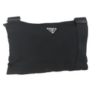 PRADA Shoulder Bag Nylon Black Silver Auth 164134-1