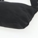 PRADA Shoulder Bag Nylon Black Silver Auth 164134-8