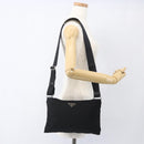 PRADA Shoulder Bag Nylon Black Silver Auth 164134-22
