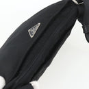 PRADA Shoulder Bag Nylon Black Silver Auth 164134-6